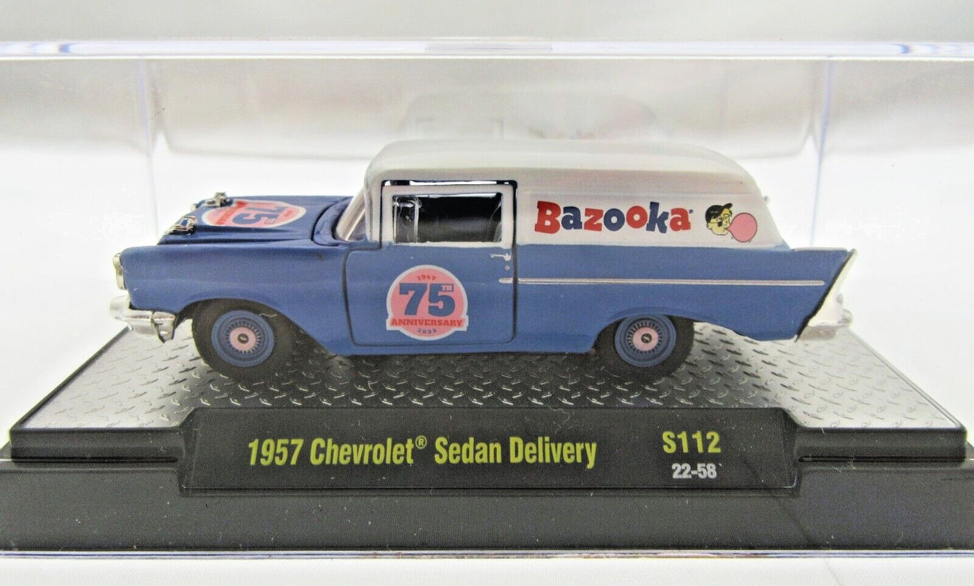 M2 Details ~ Bazooka 75th Anniversary 1957 Chevrolet Sedan Delivery Die Cast Car