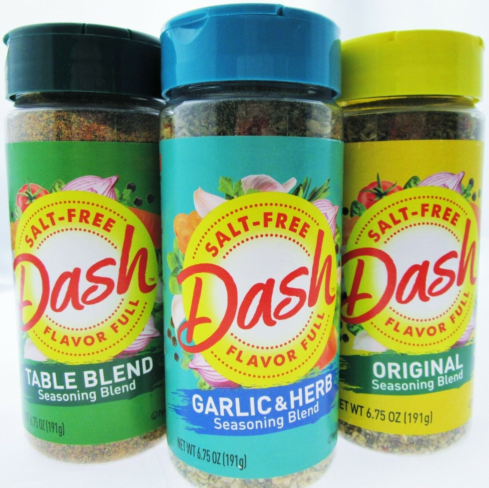 Mrs. Dash Lot 3 ~ Garlic Herb Table & Original Blend Salt Free No