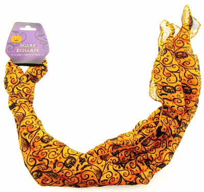 Halloween Scarf ~ Cats, Pumpkins & Bats ~ Halloween Clothing Decoration