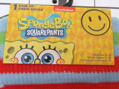 SpongeBob SP! Crew Socks ~ Men Sizes 6 - 12 ~ S.Bob, Patrick, Squid, Mr. Crabs