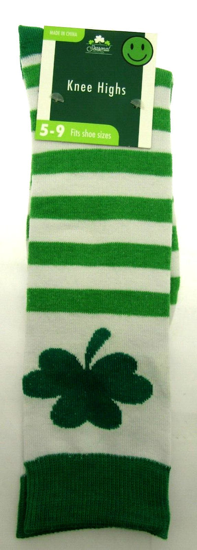 Saint Patrick's Clover Socks ~ Fits Sizes 5 - 9 ~ One Pair
