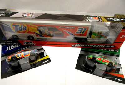 Tide & Gain Rig & Cars Justin Haley & AJ Allmendinger NASCAR  Die Cast 1:64