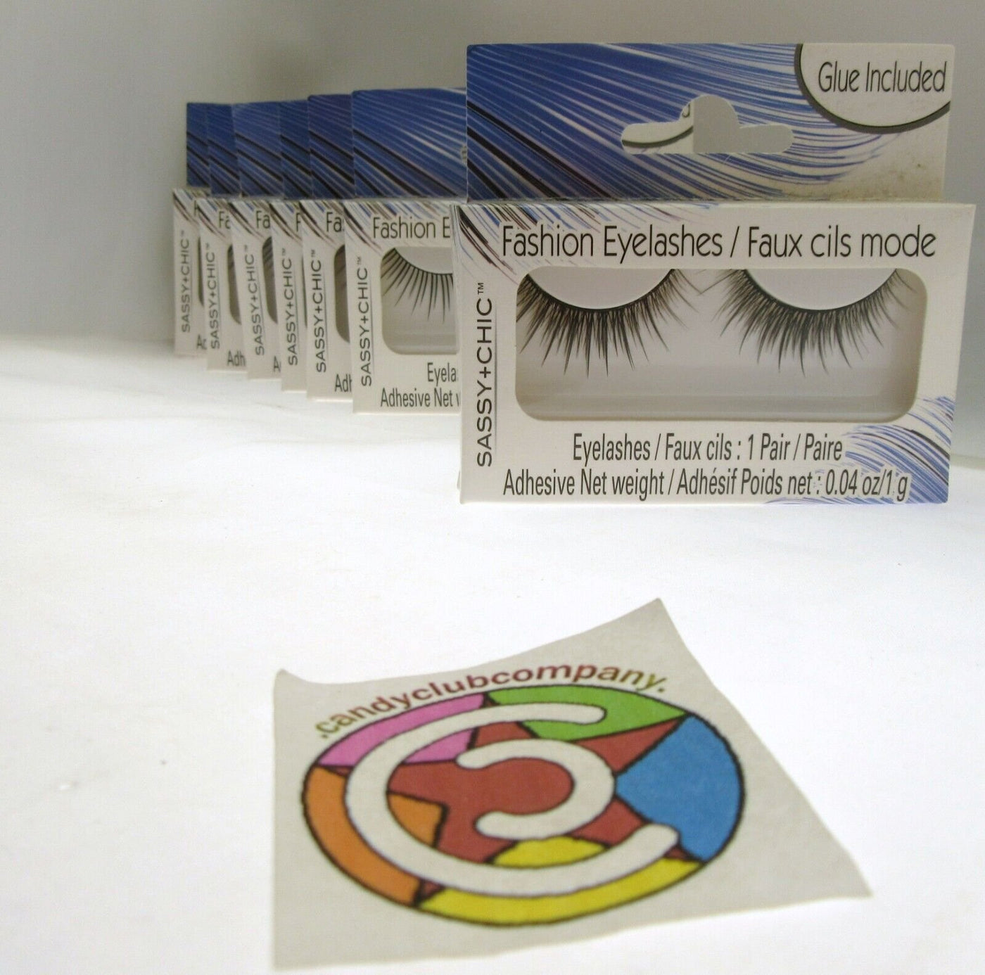 Eyelashes ~ Black ~ With Adhesive ~ Costume Halloween or Everyday! ~ Lot of 7