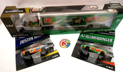 Tide & Gain Rig & Cars Justin Haley & AJ Allmendinger NASCAR  Die Cast 1:64