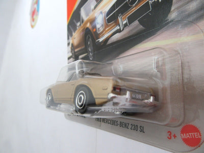 Mercedes-Benz 230SL ~ 1963 ~ Gold Convertible  ~ 1:64 Scale ~ Matchbox