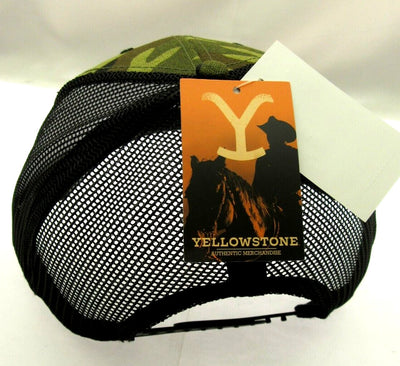 Yellowstone Dutton Ranch Cap Headwear Vented Hat ~ Camouflage Head ~ One Size