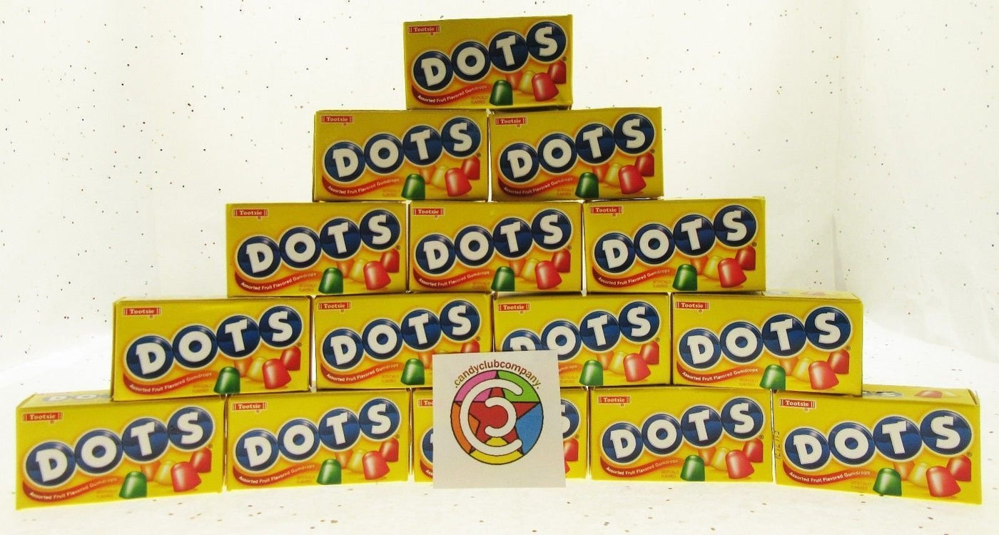 Dots Gum Drops 15 Boxes fruit chewy candy candies "Fun Size" Lot