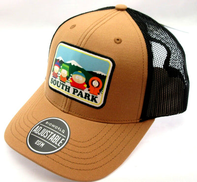 South Park Cap Headwear Vented Hat ~ Black & Tan Head ~ One Size