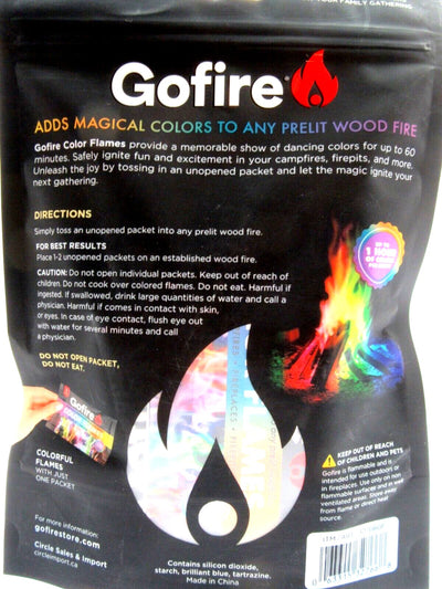 Gofire Color Flames Campfire Bonfire Firepit Fireplace Party Fun Rainbow Colors