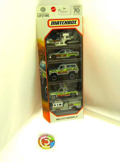 Matchbox MBX City Drivers 2 Die Cast  1:64 scale 5 Vehicles