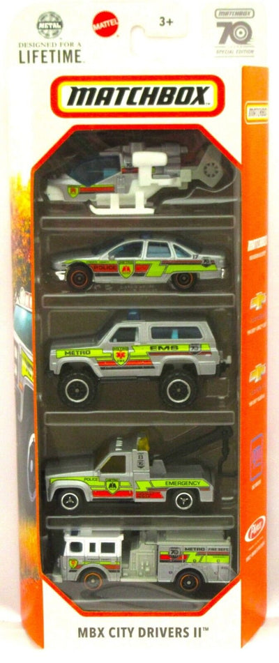 Matchbox MBX City Drivers 2 Die Cast  1:64 scale 5 Vehicles