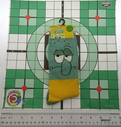 SpongeBob SP! Crew Socks ~ Men Sizes 6 - 12 ~ Squidward ~ One Pair