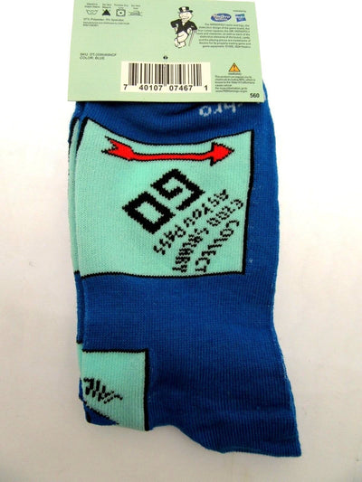 One Pair of Monopoly Crew Socks for Men Shoe Sizes 6 - 12