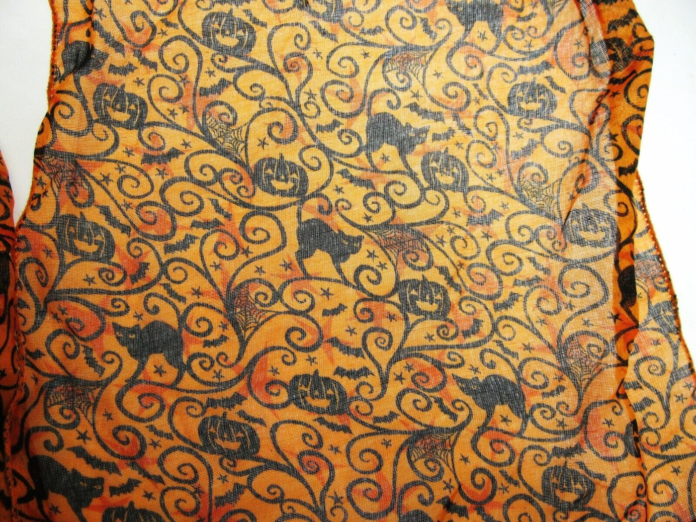 Halloween Scarf ~ Cats, Pumpkins & Bats ~ Halloween Clothing Decoration