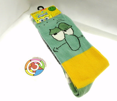 SpongeBob SP! Crew Socks ~ Men Sizes 6 - 12 ~ Squidward ~ One Pair
