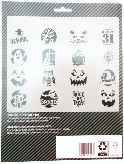 Celebrate ~ 16 Piece Stencil Book ~ Pumpkin Patterns ~ Halloween