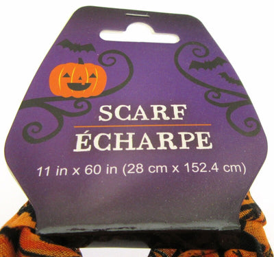 Halloween Scarf ~ Cats, Pumpkins & Bats ~ Halloween Clothing Decoration