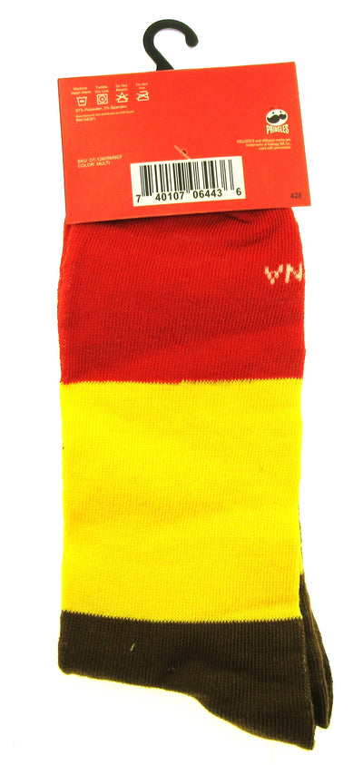 One Pair of Pringles Crew Socks for Men Shoe Sizes 6 - 12