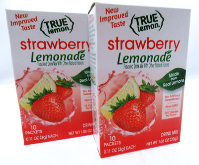 True Lemon ~ Strawberry Lemonade ~ Real Flavor From Real Fruit ~ Lot of 2