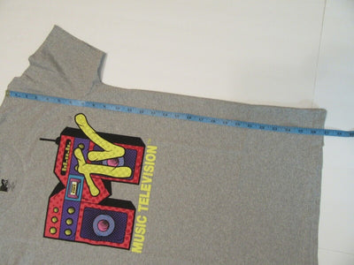 MTV ~ Music Television Medium Gray T-Shirt  Boom Box ~ Size M ~ T Shirt