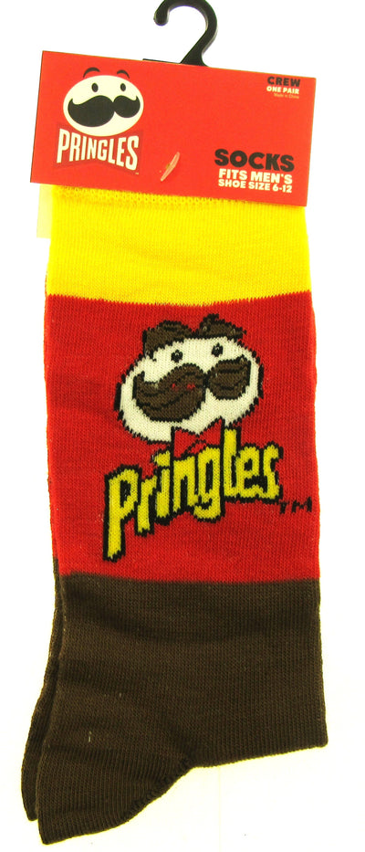 One Pair of Pringles Crew Socks for Men Shoe Sizes 6 - 12