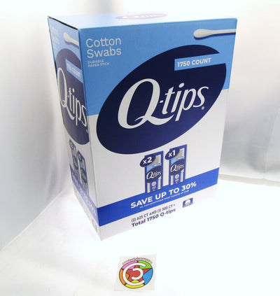 Q-tips ~ 1750 Count ~ Cotton Swabs ~ 2x 625 and 1x 500