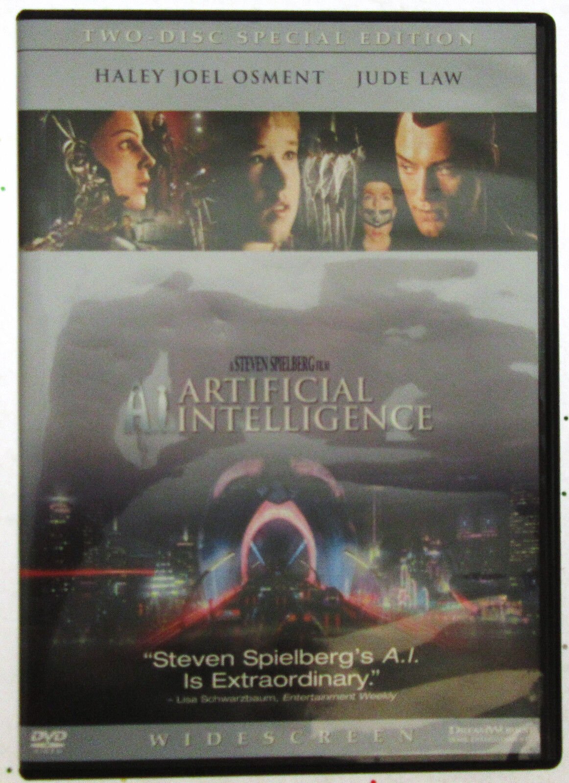 A.I. Artificial Intelligence ~ 2001 Sci-Fi Drama ~  Haley J Osment ~ Movie DVD