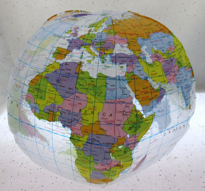 Inflatable Earth Globe ~ 10 inch ~ From Learning Tree ~ Geographical