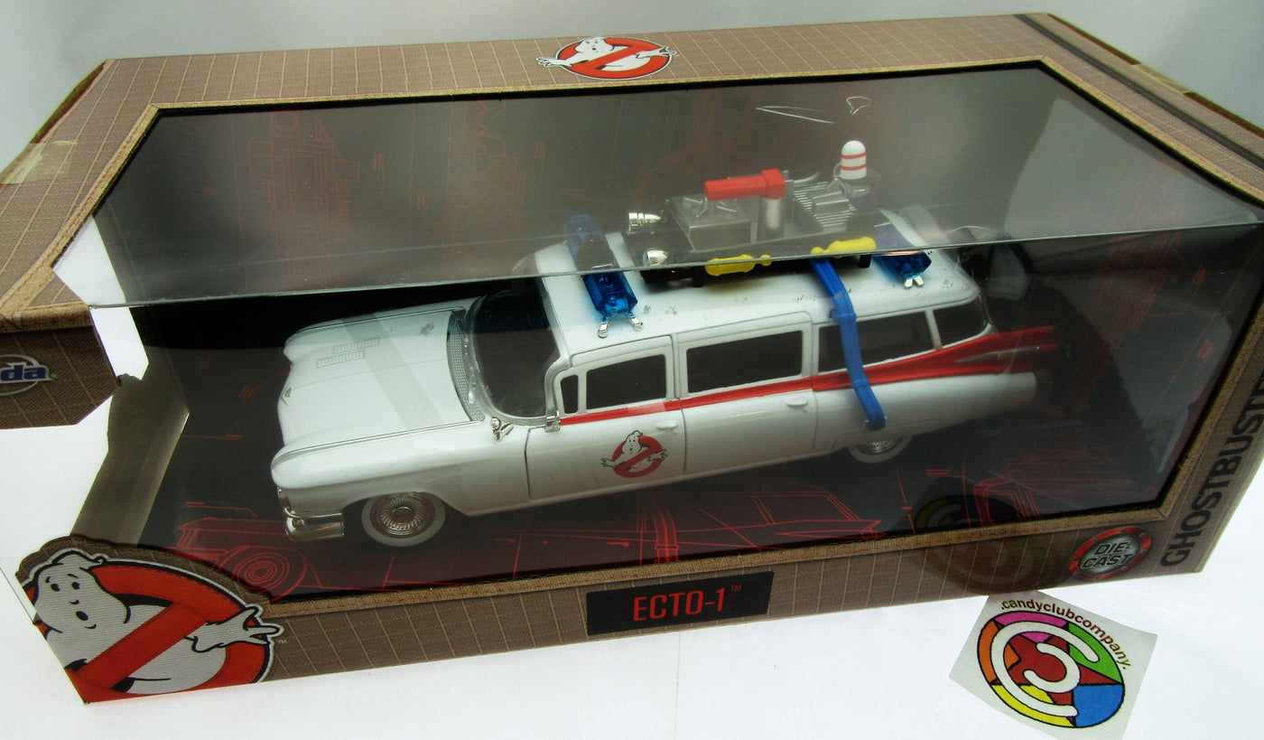 Ghostbusters ECTO-1 Diecast Car Jada Toys Hollywood Rides 1:24 White