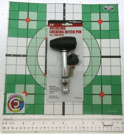 Locking Hitch Pin ~ 5/8 inch Dia. ~ Rotating ~ Class 1 & 2 ~ By Haul Master