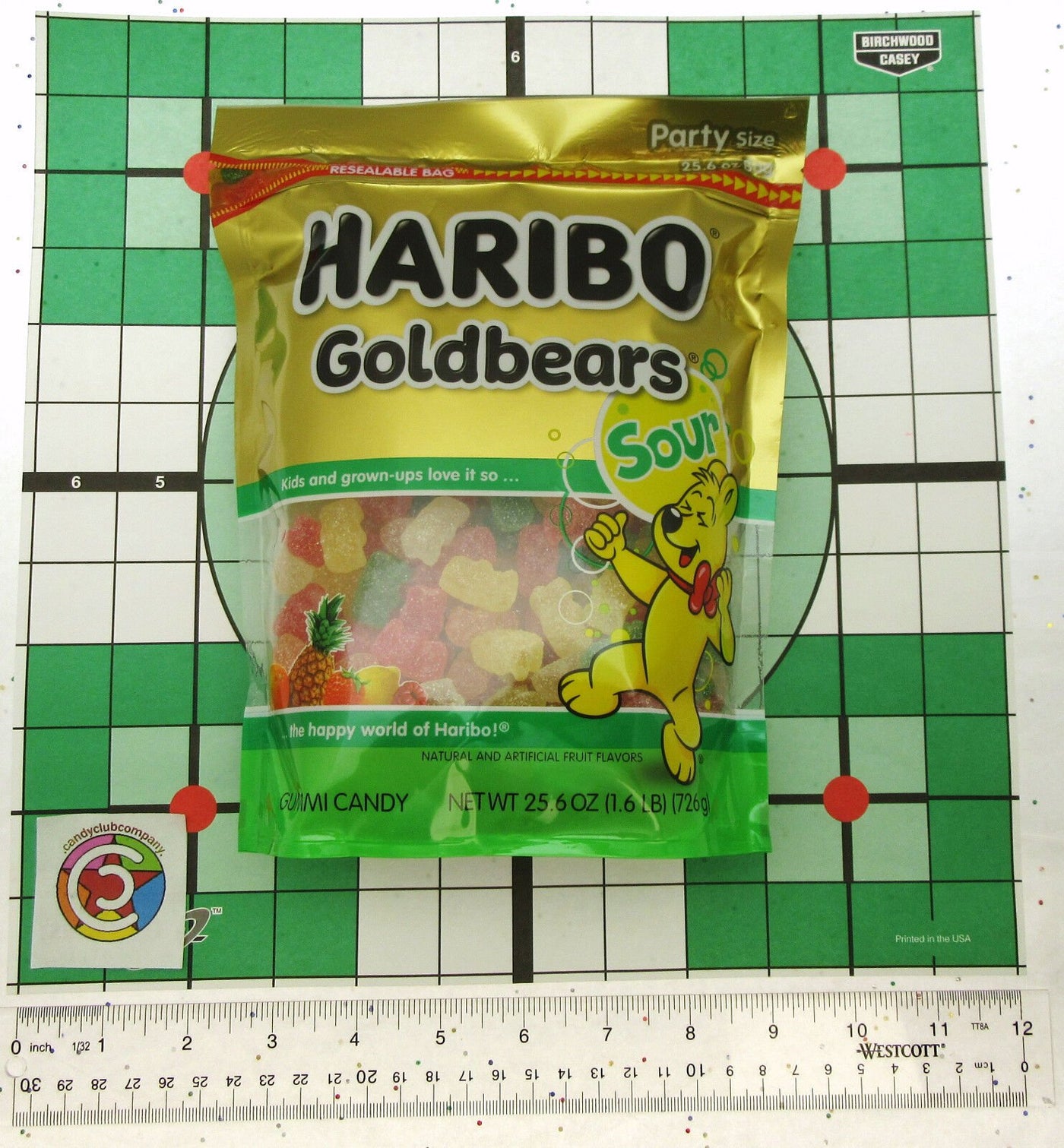 Haribo Gummy Bears Fruit Chewy Candy Gummi ~ Sour Goldbears ~ 25.6oz Bag