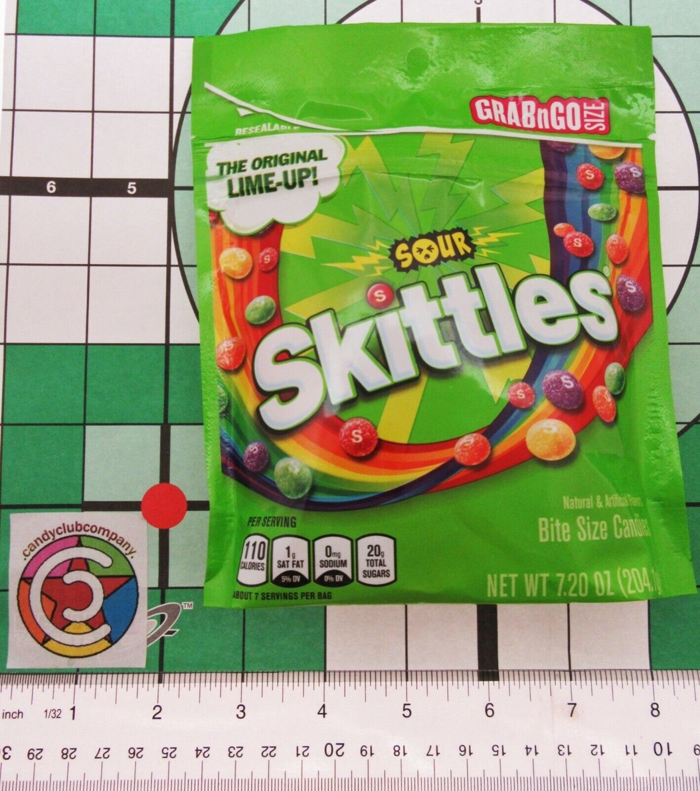 Sour Skittles®  Chewy Candy American Candies 7.2oz Resealable Bag w/ Lime