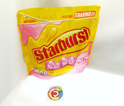 Starburst ~ All Pink ~ Real Fruit Juice ~ Candy Fruit Chews ~ 15.60oz Bag