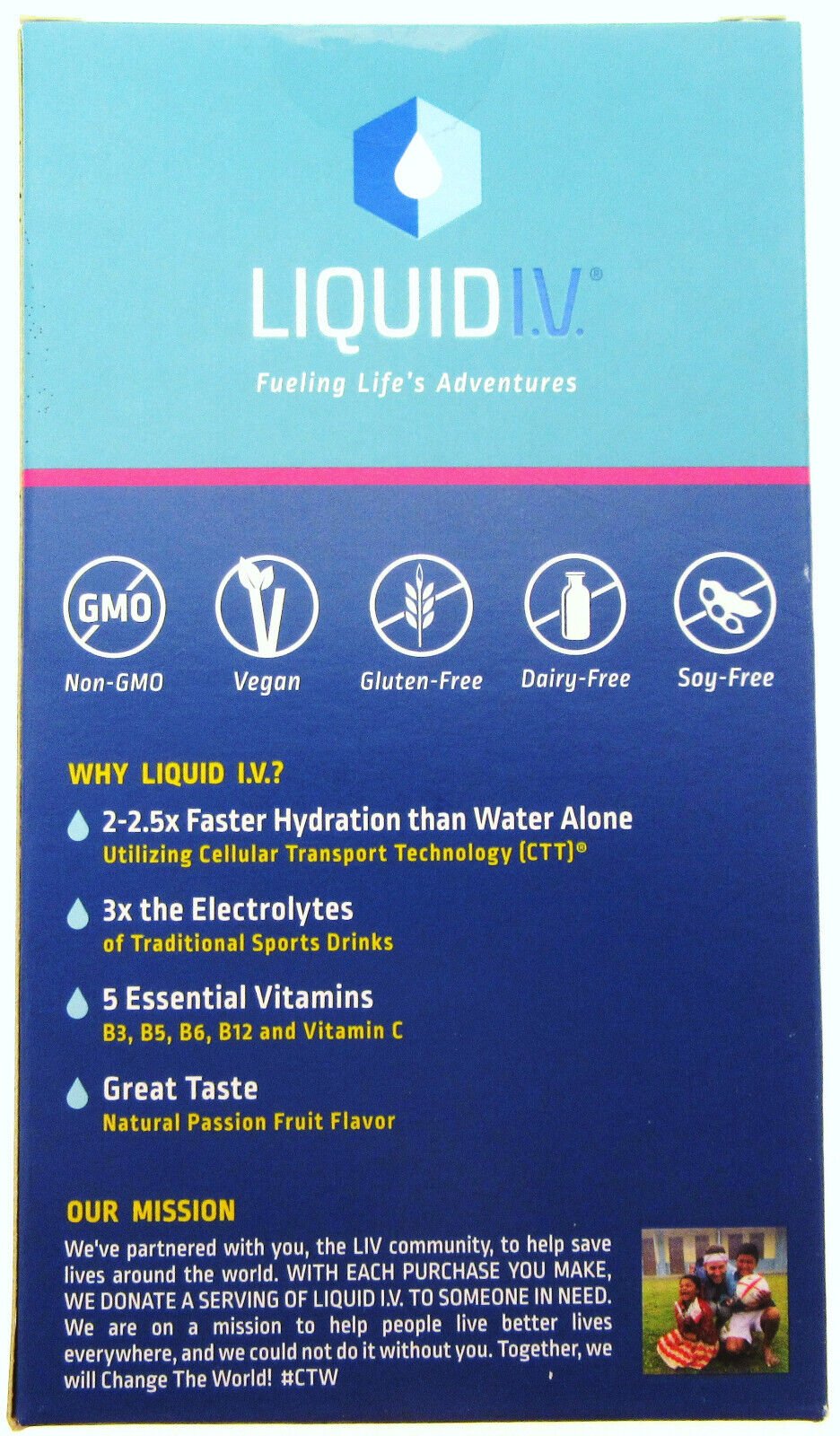 Liquid I.V. ~ Hydration Multiplier ~ Stick Packs ~ Passion Fruit ~ Drink Mix