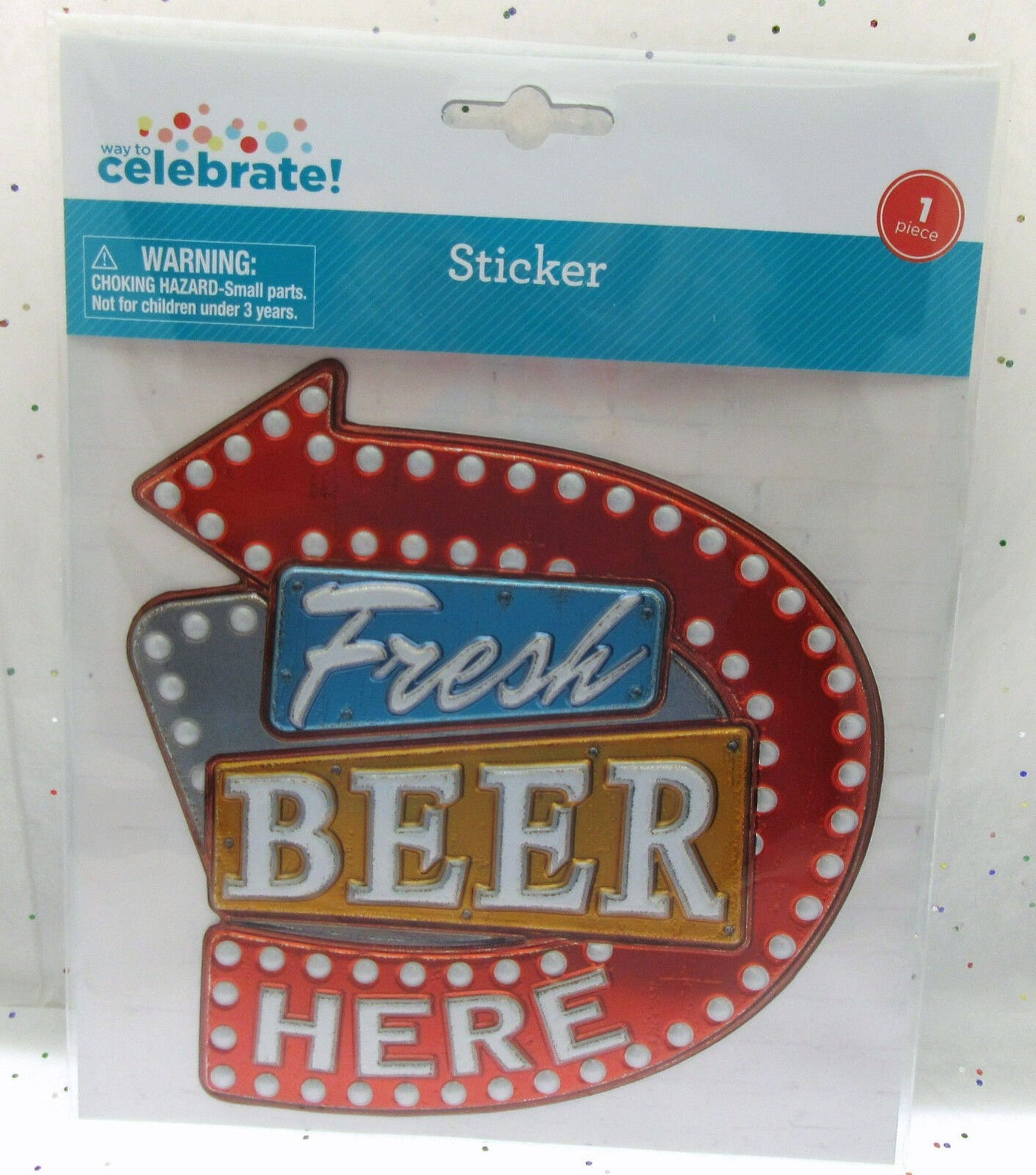 Fresh Beer Here Wall Sticker ~ 6.5 x 6.5 inch ~ Peel and Stick ~ Decor