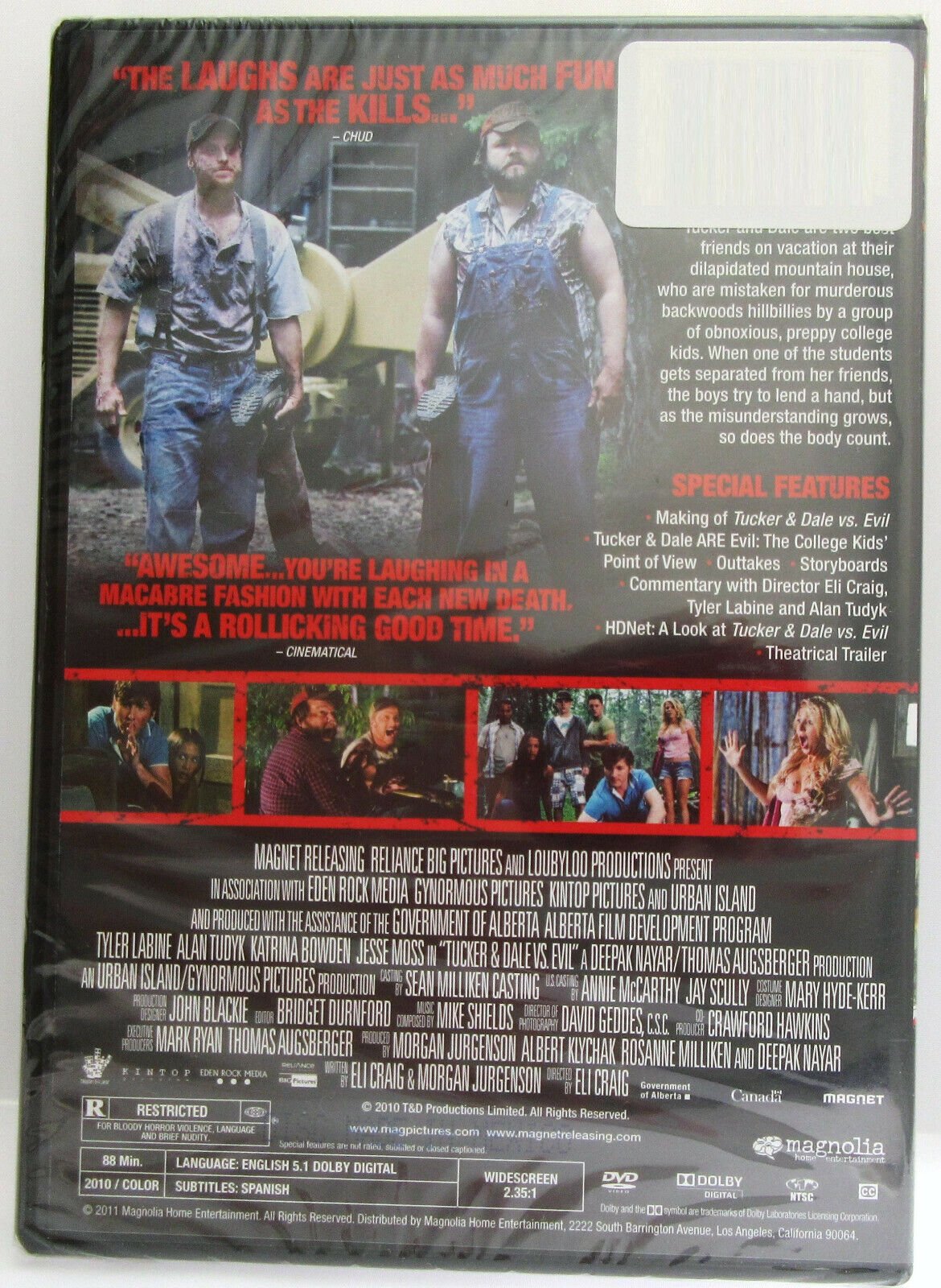 Tucker & Dale vs. Evil ~ Tyler Labine, Alan Tudyk ~ Comedy ~ Movie ~ New DVD