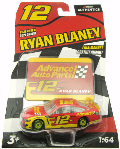 Ryan Blaney ~ Advance ~ NASCAR Authentics ~ With Magnet ~ Die Cast  1:64 Scale