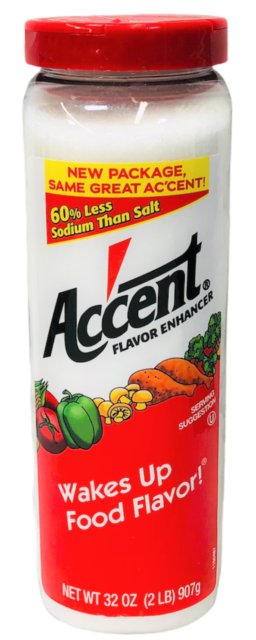 Large 32 oz Accent Flavor Enhancer seasoning kosher meat ~New Package ~ Lot of 2