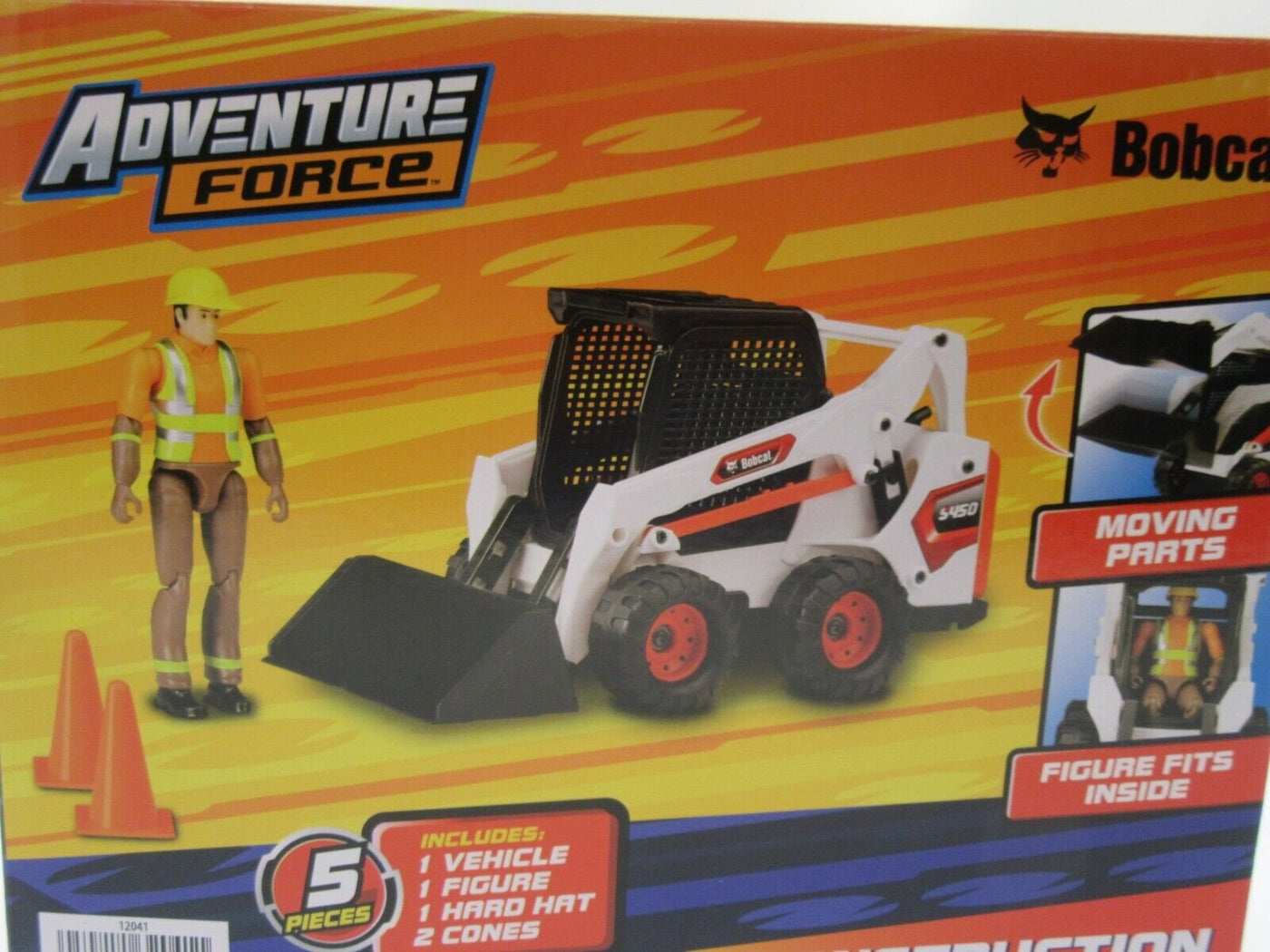 Bobcat & Figure ~ Adventure Force Construction ~ Yellow