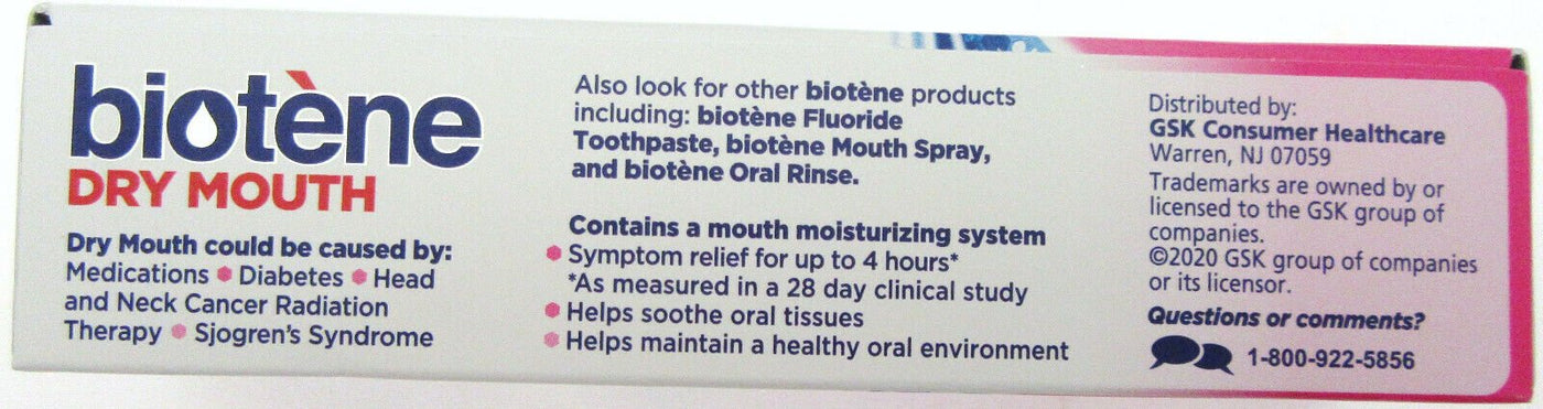Biotene Oral Balance Dry Mouth Moisturizing Gel 1.5 oz soothe oral tissues