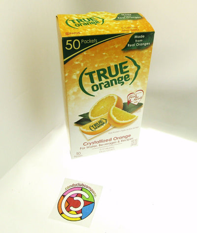 True Orange ~ Crystallized Orange ~  Real Flavor From Real Fruit ~ 50 Packets
