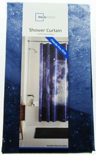 MOON ~ Shower Curtain ~ 70" X 72" ~ Mainstays ~ 100% PEVA