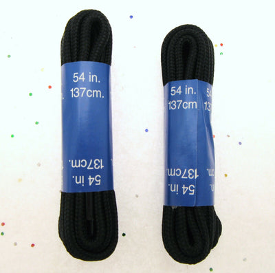 Boot Shoe Laces ~ 2 ~ 54 inch / 137cm ~ Black