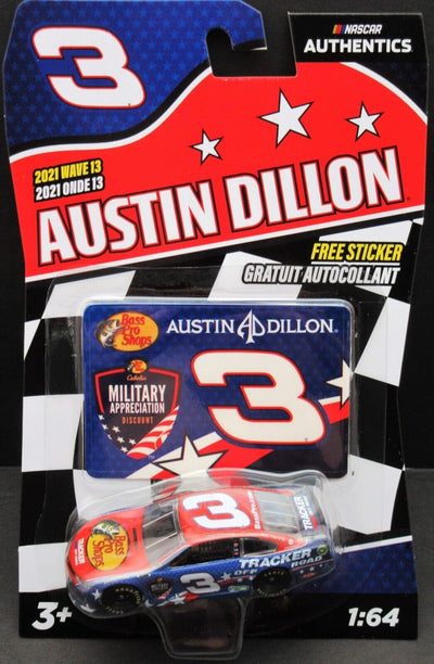 Austin Dillon ~ Military ~ NASCAR Authentics ~ w/Sticker ~ Die Cast  1:64 Scale