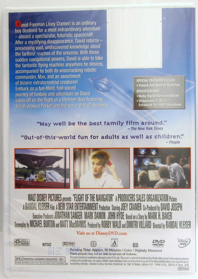 Flight of the Navigator ~ Joey Cramer ~ 1986 ~ Sci-Fi Adventure Movie ~ New DVD