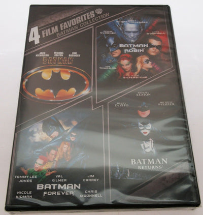 Batman ~ 4 Movie Pack ~ Keaton Nicholson Schwarzenegger ~ Movie ~ NEW DVD