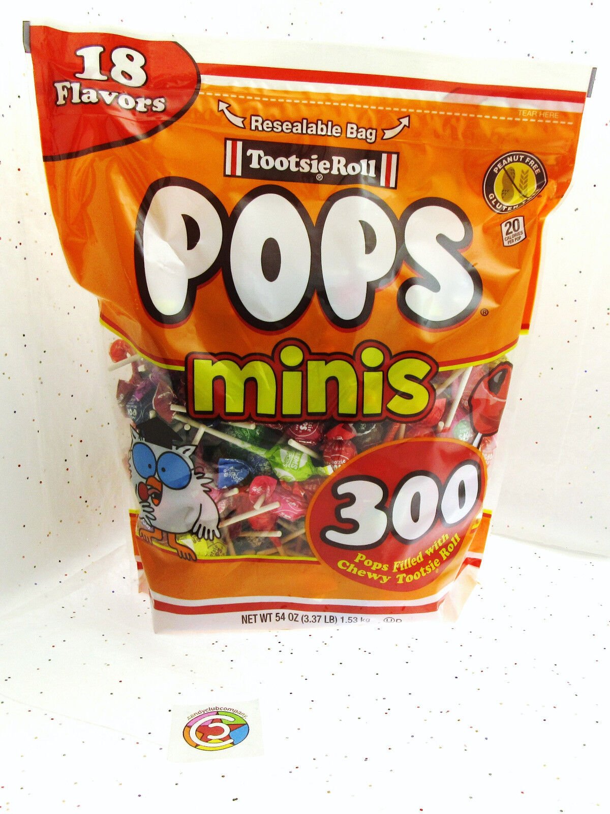 18 Flavors ~ Tootsie Roll Pops Minis 300 count Miniatures Sucker Candy Lollipops