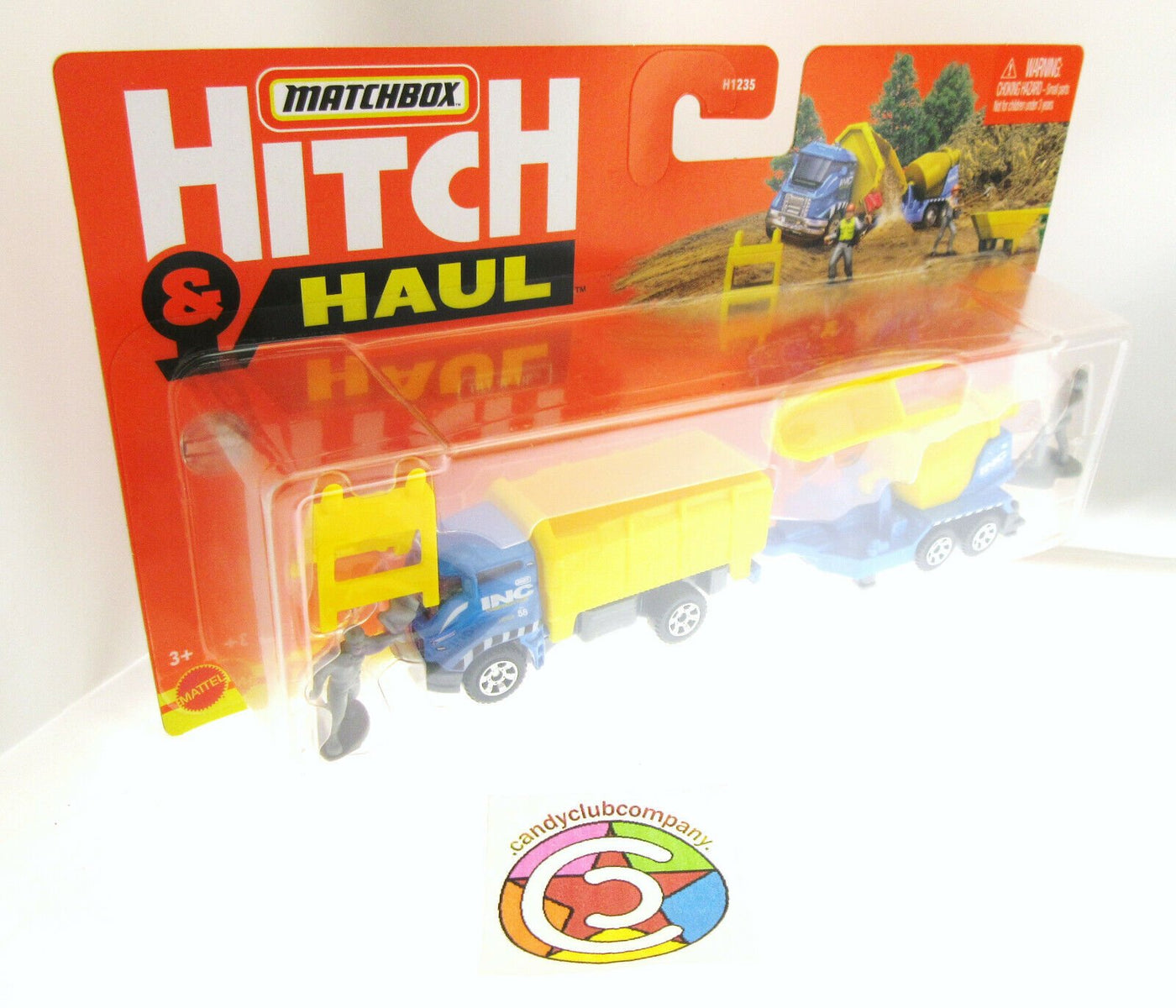Hitch & Haul Matchbox ~ Dump Truck / MBX Cement Mixer ~  Yellow ~ 1:64 scale
