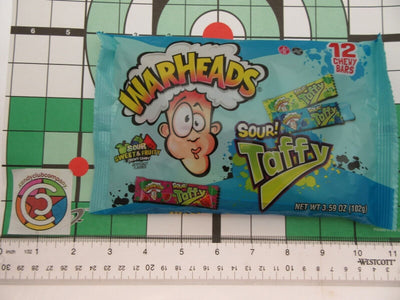 NEW! Warheads ~ Sour Taffy ~ 3.59oz Bag ~ Lot of 2