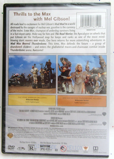 The Road Warrior & Mad Max ~ Mel Gibson Tina Turner ~ Movie ~ New DVD